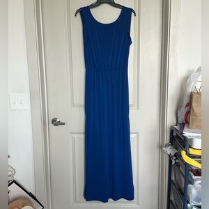 Long royal blue maxi dress